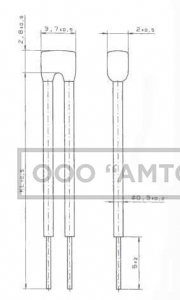 Платиновый датчик по тонкопленочной технологии PTC-1206 фото 1