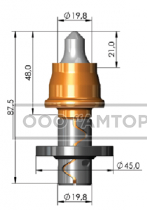 Дорожный резец Element Six RM3-M8 XL (Ø20мм) фото 1