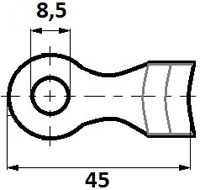 Рис.12. Чертеж клеммы медной 17-25 мм²