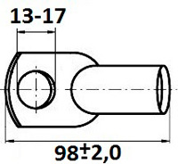 Рис.31.  Чертеж наконечника удлинённого захвата кабеля ДТ 120 мм²